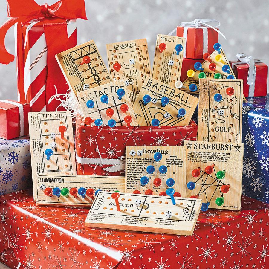 【並行輸入品】Wooden Peg Game Wooden Peg Board Game Variety Pack Set of 12_6