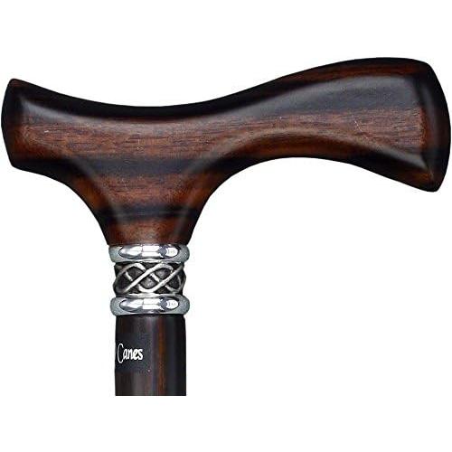 並行輸入品】Ebony Slim Line Fritz Walking Cane with Ebony Shaft