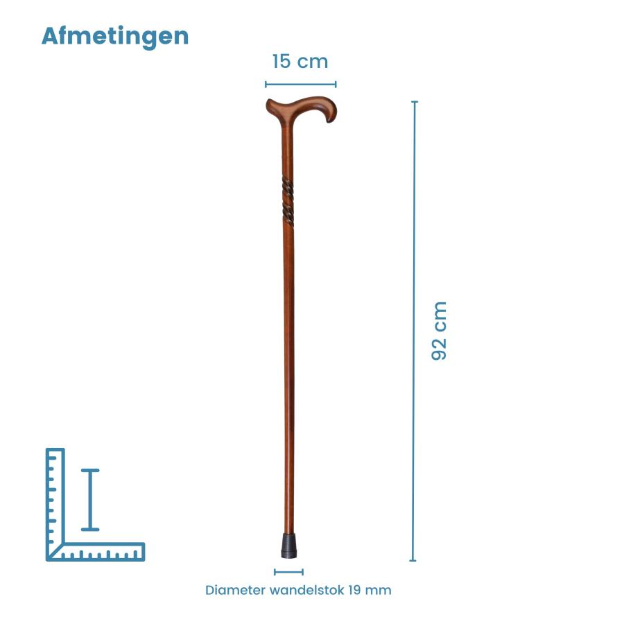 並行輸入品】英国製ダービーハンドル木製一本杖/スパイラルL3533