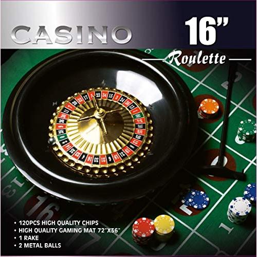 【並行輸入品】(ダヴィンチ) Da Vinci 16インチ ルーレットホイールゲームセット 120個の11.5グラムチップ フルサイズ 3フィー_1