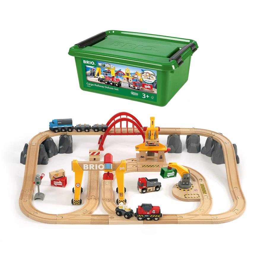 並行輸入品】BRIO (ブリオ) WORLD カーゴレールデラックスセット [全54