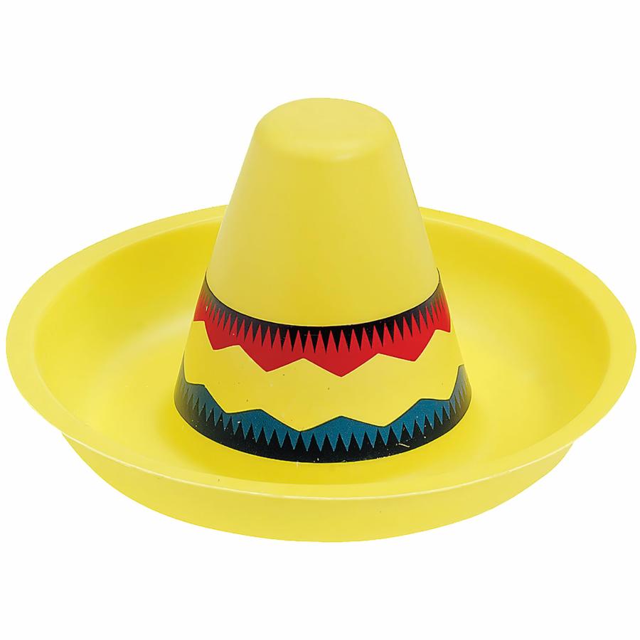 【並行輸入品】Fun Express ミニプラスチックソンブレロハット シンコ・デ・マヨ用 パーティー装飾 一般的な装飾 センターピース シンコ