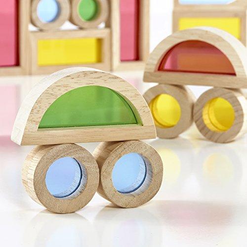 【並行輸入品】JR Rainbow Block 40 Piece Set Guidecraft Jr. Rainbow Blocks: 40 Pの画像