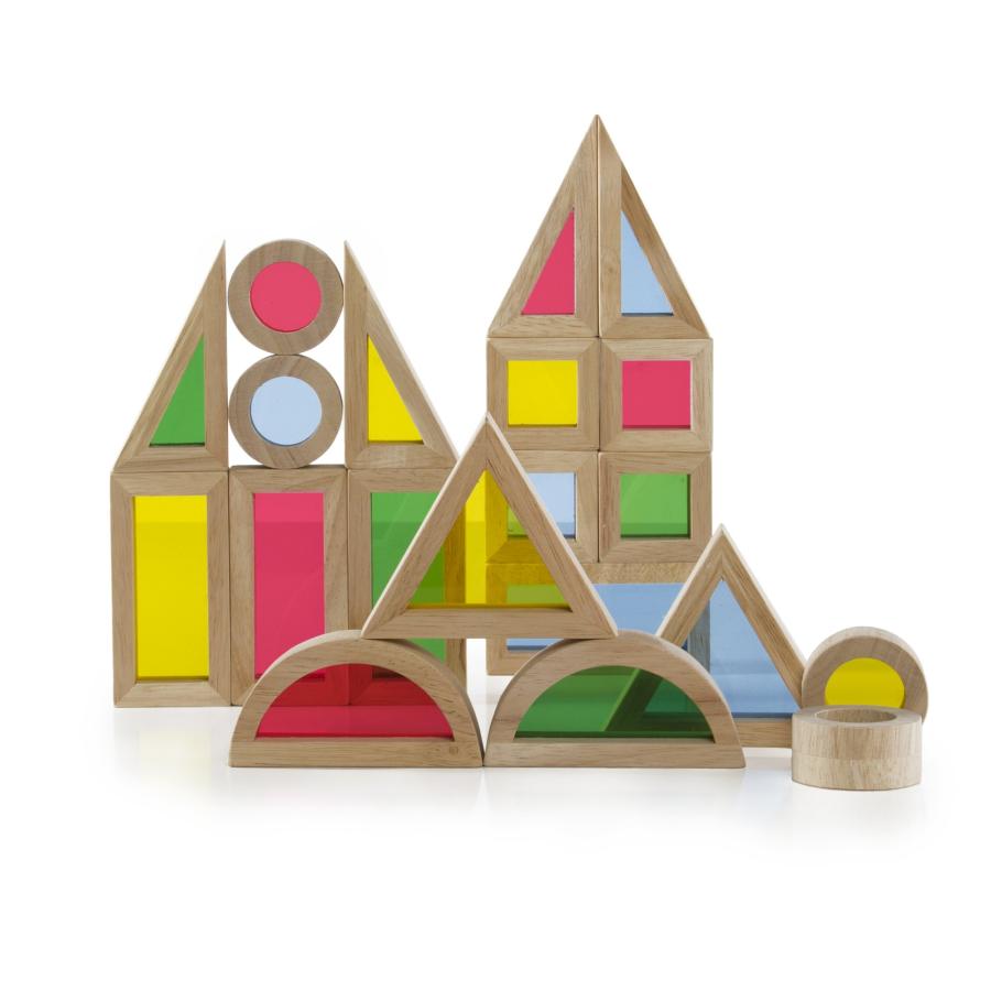 【並行輸入品】JR Rainbow Block 40 Piece Set Guidecraft Jr. Rainbow Blocks: 40 Pの画像