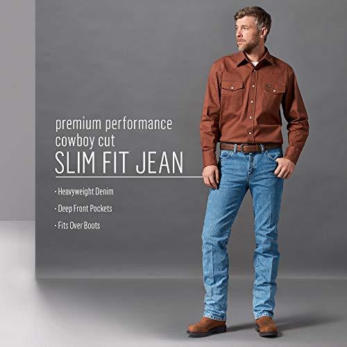 【並行輸入品】Wrangler Men's Premium Performance Cowboy Cut Slim Fit Jean， Dark