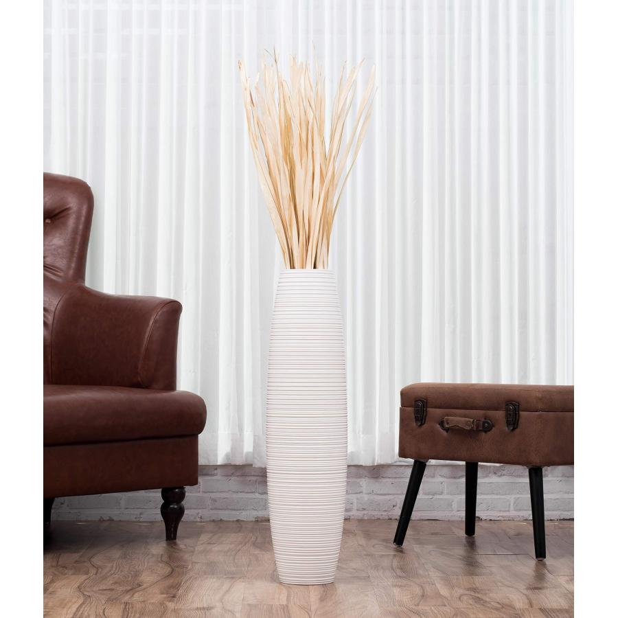 並行輸入品】Leewadee シルバー大型花瓶 パンパスグラス用の木製花瓶