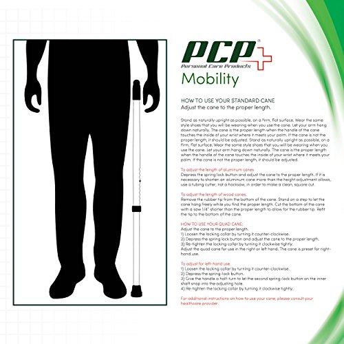 【並行輸入品】PCP 調節可能な杖 フォームグリップ付き ラウンドクルックハンドル 軽量アルミニウム ブラック L PCP Adjustable