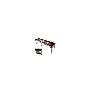 【並行輸入品】PartyPongTables.com プロフェッショナルビアポンテーブル8フィート カップ穴＆LEDライトのオプション付きの画像