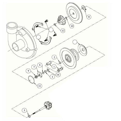 並行輸入品】Turbocharger Rebuild Rebuilt Repair Kit with Gasket