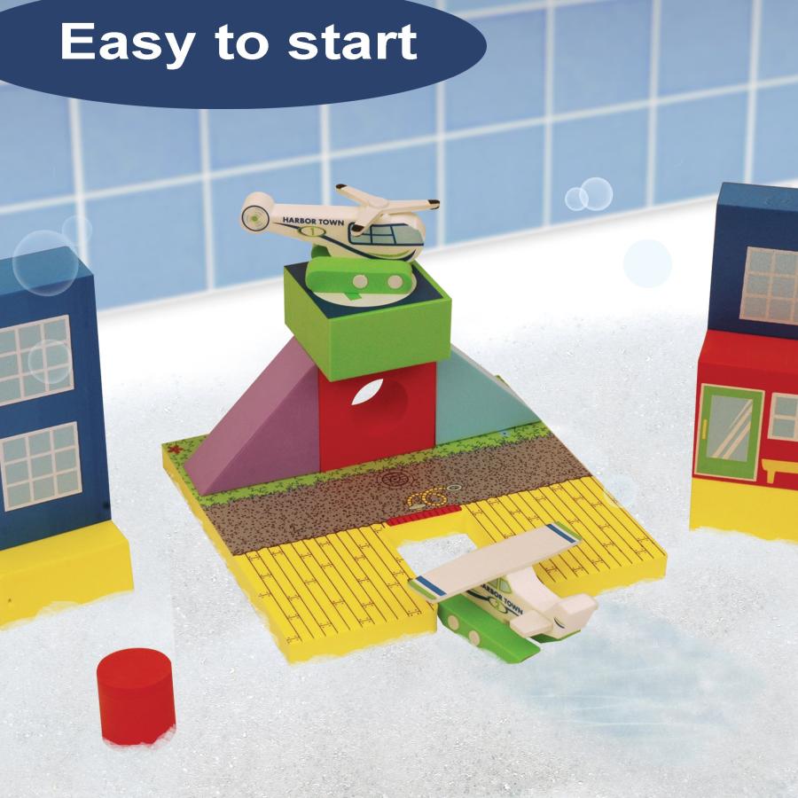 【並行輸入品】Floating Airport Set in Gift Box BathBlocks Floating Airport Set_9