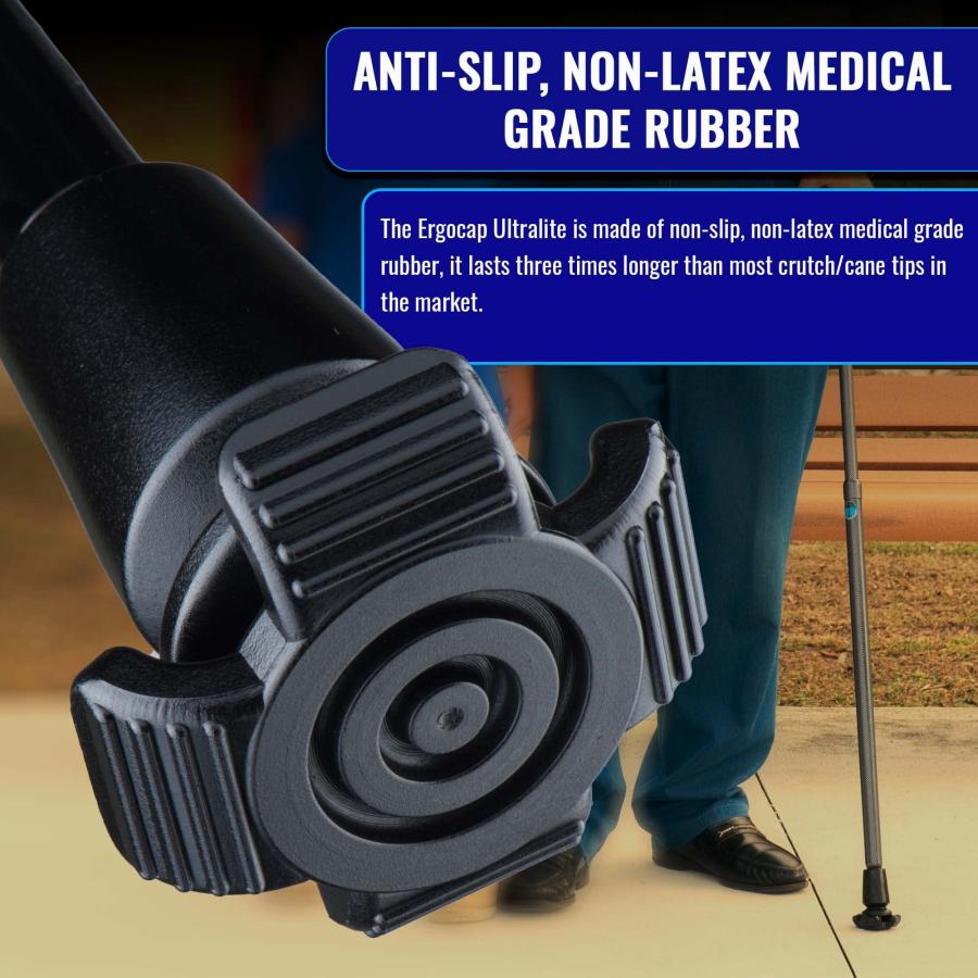 【並行輸入品】Ergocap〓'〓 ウルトラライトケーンラバーチップ (1ユニット 汎用杖) Ergocap〓 Ultralite Crutch
