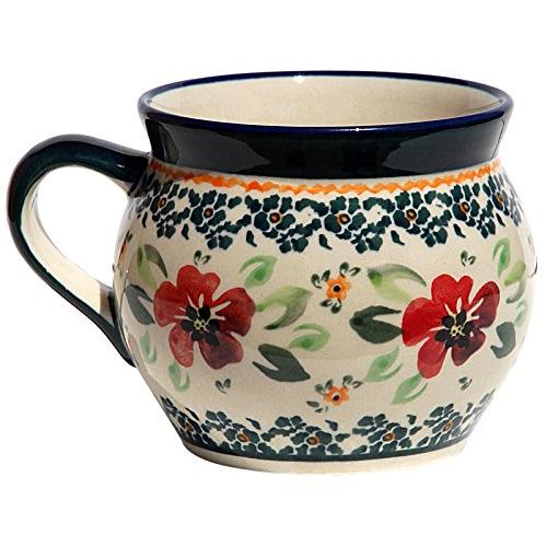 【並行輸入品】Polish Pottery Potbelly Coffee Mug 16 Oz. From Zaklady Ceramiczn