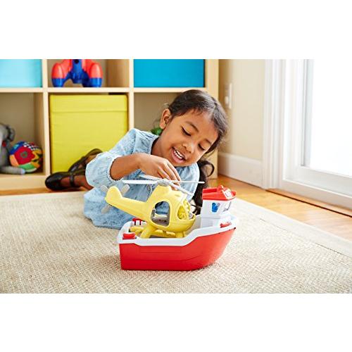 【並行輸入品】Green Toys (グリーントイズ) レスキューボート ヘリコプターセット Green Toys Rescue Boat wi_7