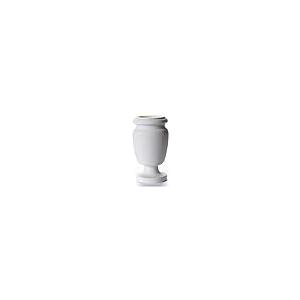【並行輸入品】花花瓶の墓地でReconstitutedホワイト大理石 Flower vase for Cemetery in reconstitの画像