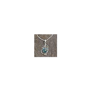 【並行輸入品】NOVICA 職人 ハンドメイド シトリン ペンダント ネックレス .925 シルバー コンポジット ターコイズ スターリング 再_8