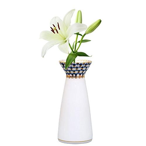 【並行輸入品】Lomonosov Cobalt Net Porcelain Flower Vase 6 1/4 Inch_1