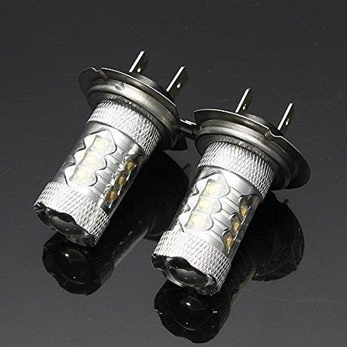 【並行輸入品】KaTur 2個80W H7ホワイトクリーLEDキセノンDRLアウディTT用フォグライトヘッドライトバルブBMW /ランドローバー_2