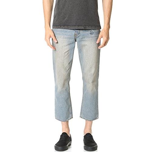 【並行輸入品】RVCA メンズ ノーウェーブフラッドジーンズ US サイズ: 32 カラー: ブルー RVCA Men's Cotton Flo