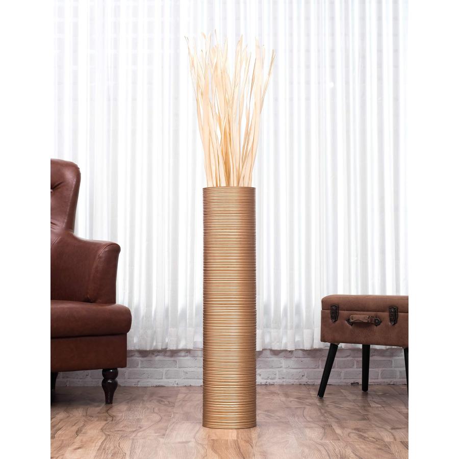 【並行輸入品】LEEWADEE 大型床用花瓶   ハンドメイドフラワーホルダー 木製 洗練された器 装飾的な枝やドライフラワー用 36インチ ゴ_3