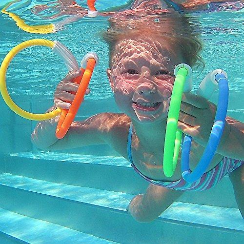 【並行輸入品】Diving Rings Durable Swim Dive Toys Colourful Pool Sink Ring Toys_7