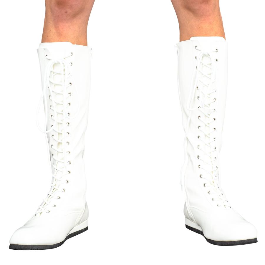 【並行輸入品】コスプレ 仮装用 レスリングシューズ 白 大人 プロレスラー 靴 海外 プロレス グッズ Costume Agent Pro Wr |  | 03