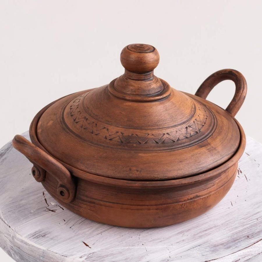 並行輸入品】蓋つき陶器 パンキャセロール皿 大きな蓋つきキャセロール