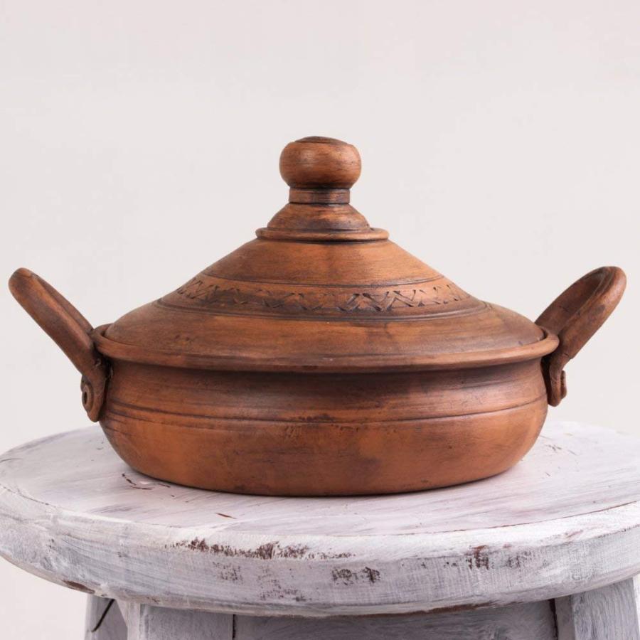 並行輸入品】蓋つき陶器 パンキャセロール皿 大きな蓋つきキャセロール