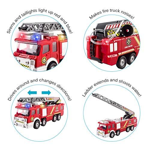 【並行輸入品】Fire Truck Toy Rescue with Shooting Water, Lights and Sirens Sounの画像