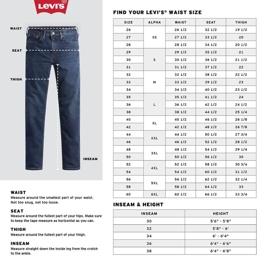 LEVI'S サイズチャート表 新品 並行輸入品】Levi's メンズ 511 スリムフィット ストレッチ