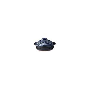 並行輸入品】銀峯陶器 菊花 土鍋 萬古焼 (7号 / 瑠璃 2人用