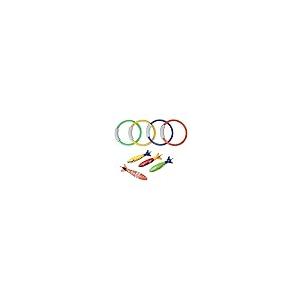 【並行輸入品】Alasida 8PCS Underwater Swimming Pool Toys Diving Rings Dive Thro_2