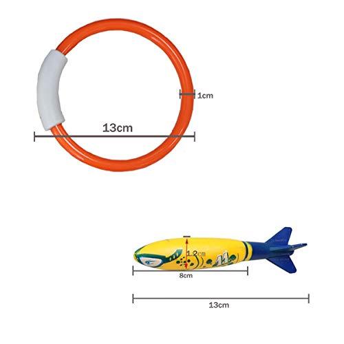 【並行輸入品】Alasida 8PCS Underwater Swimming Pool Toys Diving Rings Dive Thro_4