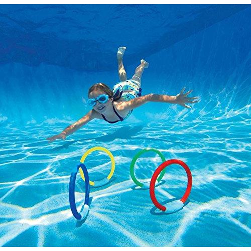 【並行輸入品】Alasida 8PCS Underwater Swimming Pool Toys Diving Rings Dive Thro_7