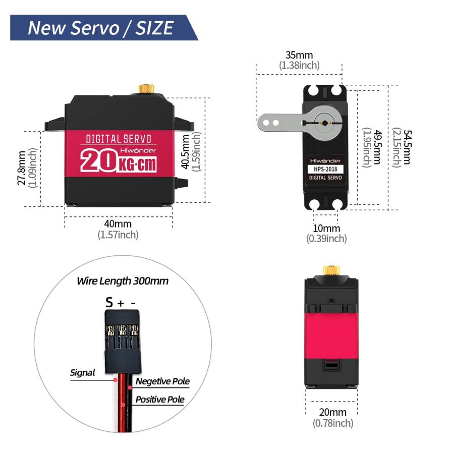 (未使用･未開封品)　Hiwonder LD-20MG 20kg高トルク メタルギア デジタルサーボメタルケース RCカー ロボット 用 (180°の操作角度) wyeba8q 並行輸入品】Hiwonder LD 20MG 20kg高トルク メタルギア
