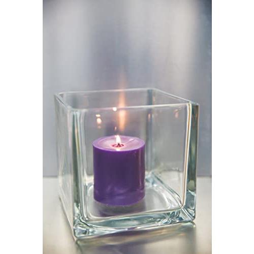 【並行輸入品】Richland スクエアガラスキューブ花瓶 6インチ 12個セット Richland Square Glass Cube Vasの画像