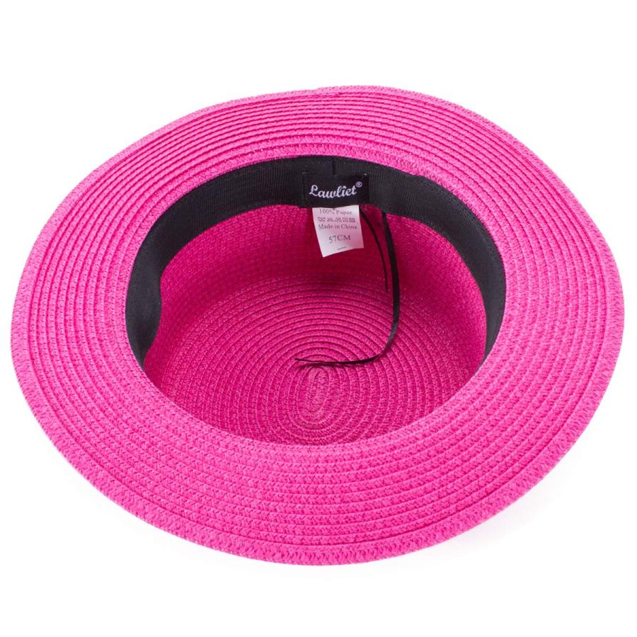 【並行輸入品】Lawliet HAT レディース カラー: ピンク Lawliet Womens Straw Boater Hat Fedora |  | 03