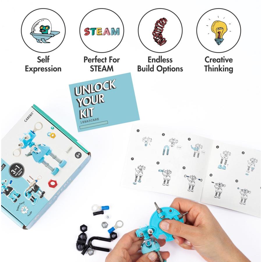 【並行輸入品】The Off Bits CareBit Build Your Own Robot Toy Construction Set,の画像