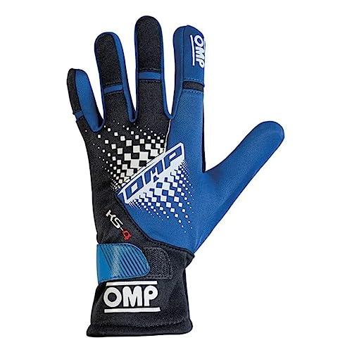 並行輸入品】OMP KS 4 GLOVE ブルー×ブラック XXSサイズ レーシング