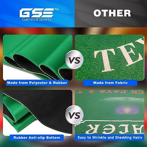 【並行輸入品】GSE 70インチ x 35インチ ポータブル プロフェッショナル カジノルーレット 卓上レイアウトマット キャリーバッグ付き 滑_7