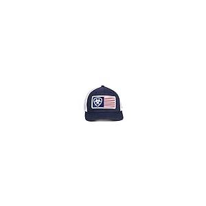 【並行輸入品】Ariat HAT メンズ カラー: ブルー ARIAT Men's Shield Flag Center Patch Mesh_5