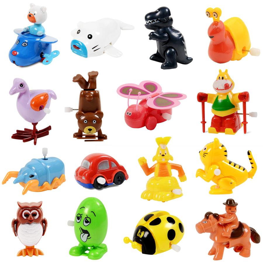 並行輸入品】Nunkitoy Wind Up Toy,16 Pack Assorted Clockwork Toy