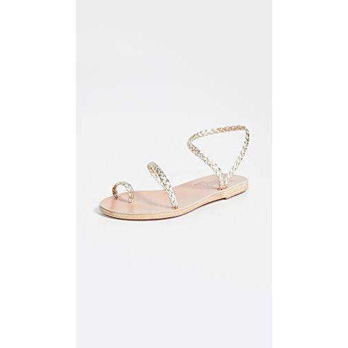 【並行輸入品】Ancient Greek Sandals レディース エレフテリアサンダル, プラチナム, 10 Ancient Greek Sの画像