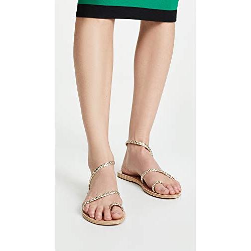 【並行輸入品】Ancient Greek Sandals レディース エレフテリアサンダル, プラチナム, 10 Ancient Greek Sの画像