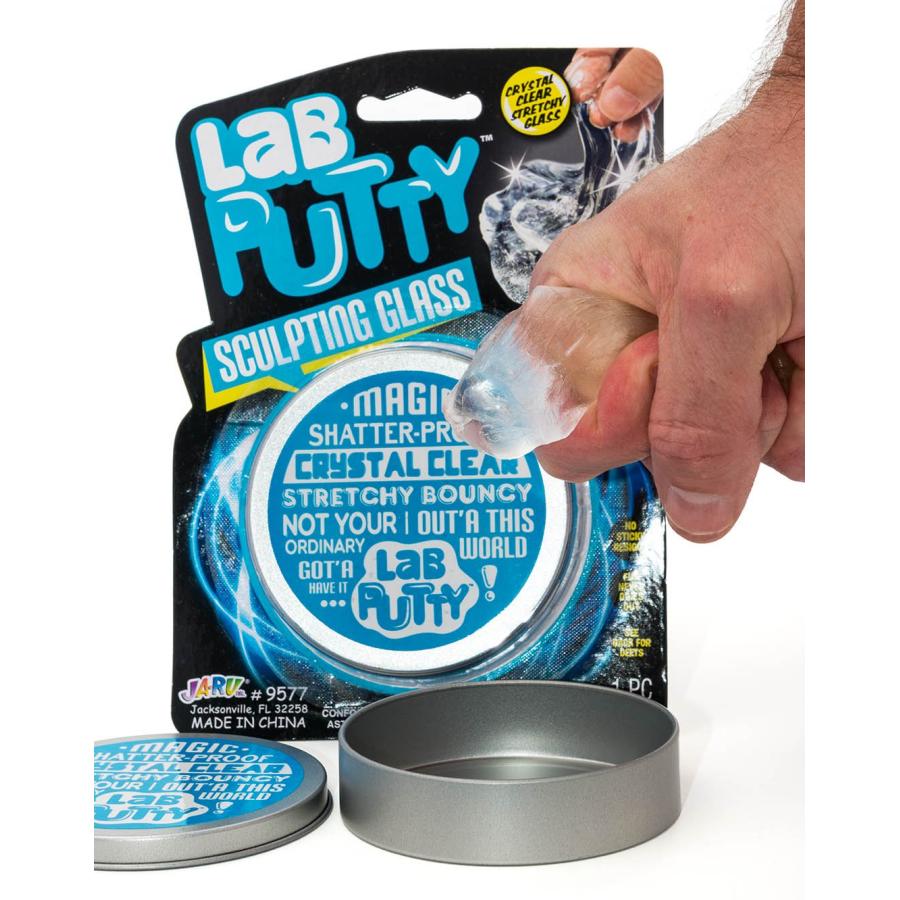 【並行輸入品】JA RU Lab Putty Sculpting Glass Clear Slime for Kids w/Tin Contaの画像