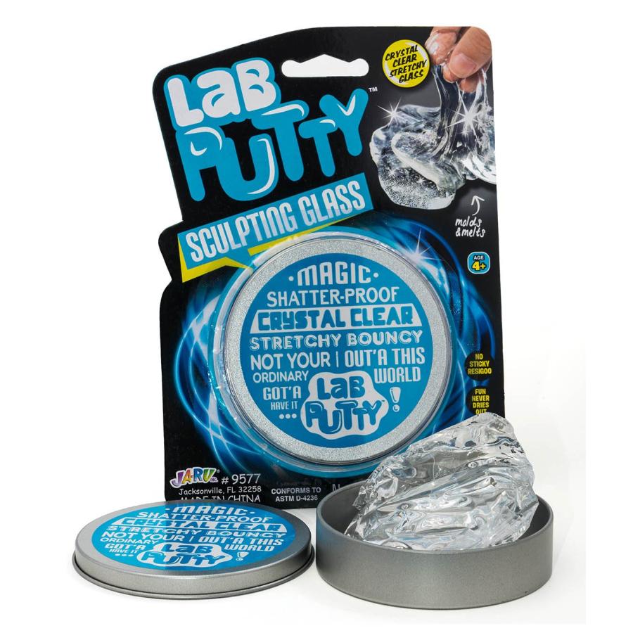 【並行輸入品】JA RU Lab Putty Sculpting Glass Clear Slime for Kids w/Tin Contaの画像