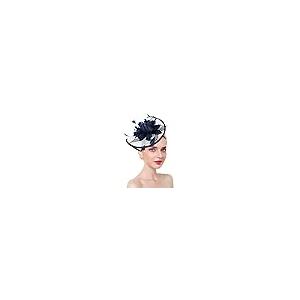 【並行輸入品】Z&X HAT レディース US サイズ: One Size Z&X Navy Blue And White Fascinator |  | 05