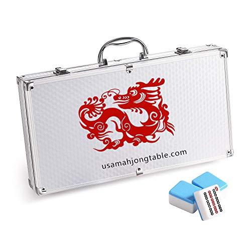 【並行輸入品】Weを支払い税番号付きXLタイルMahjongゲームセット。144ラッキー犬パターンアルミケースCompleteセットギフト/誕生 |  | 04