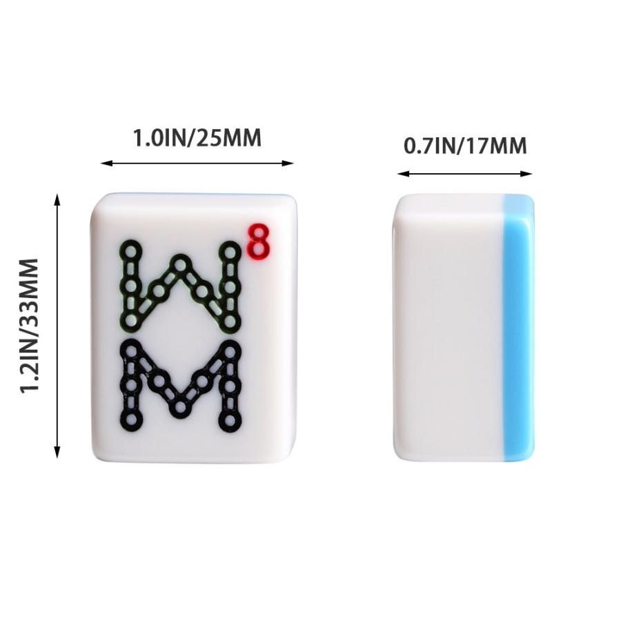 【並行輸入品】Weを支払い税番号付きXLタイルMahjongゲームセット。144ラッキー犬パターンアルミケースCompleteセットギフト/誕生 |  | 06