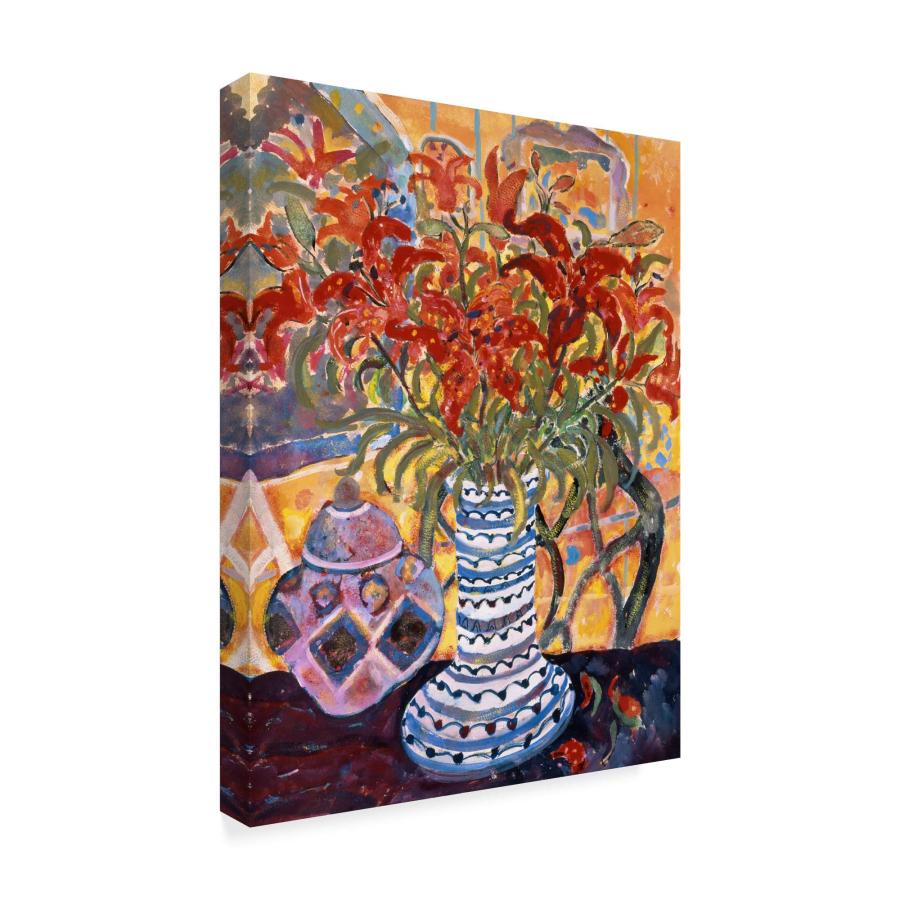 【並行輸入品】Trademark Fine Art Blue Bulb Vase by Lorraine Platt， 24x32 Inch_3