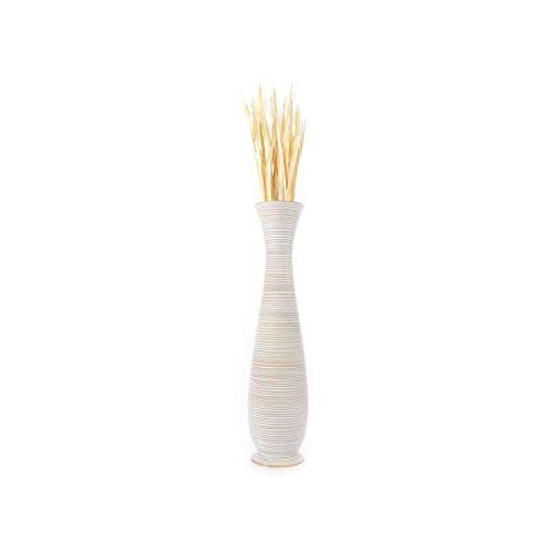 【並行輸入品】Leewadee Large White Wash Home Decor Floor Vase Wooden 43 inch_4